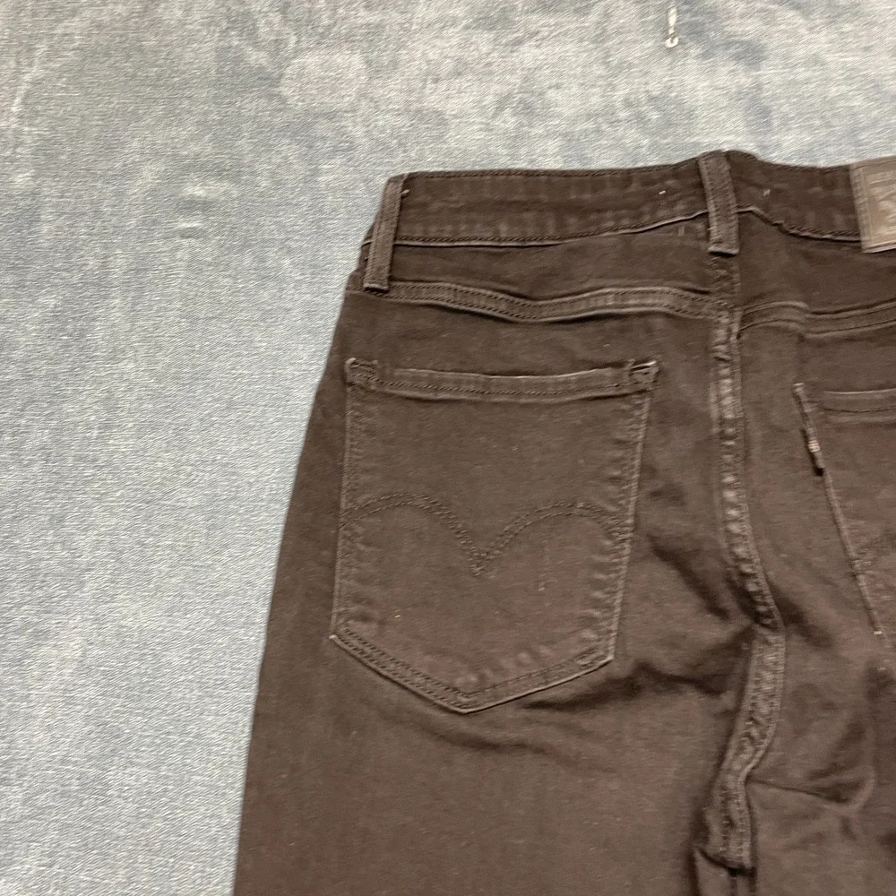 Levi's 721 High Rise Skinny Jeans Womens 29 Black Denim 5-Pockets Distressed
